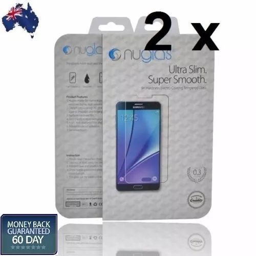 2X GENUINE NUGLAS Tempered Glass Screen Protector for Samsung Galaxy Note 4