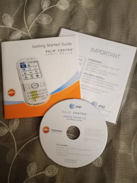 Palm Centro Smart Device Getting Started Guide CD software AT&T 2008