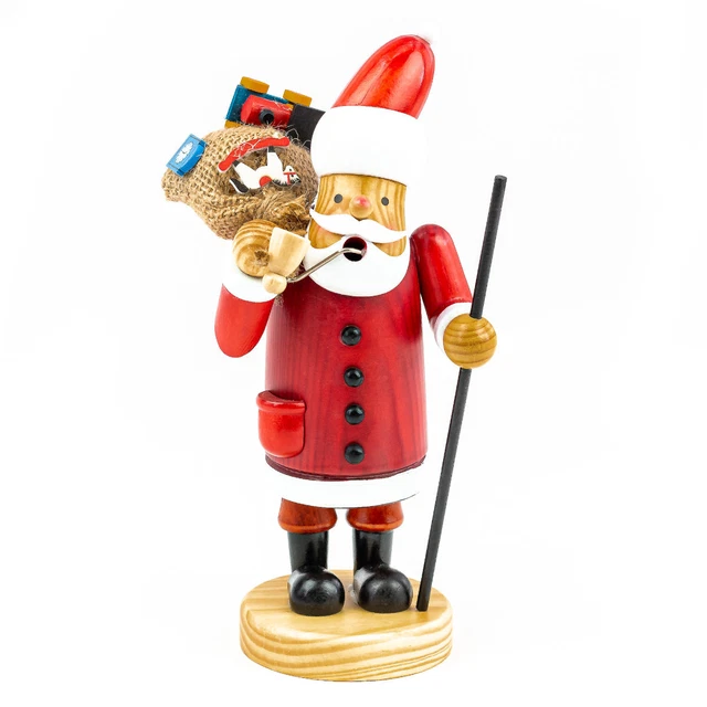 CARACTÈRE DE FUMÉE Père Noël, Fumeur Santa, Fait à la Main, Décoration de Noël EUR 18,87