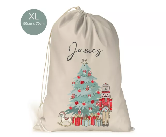 Personalised Girls XL Christmas Sack Stocking Presents Nutcracker Xmas Gift Bag