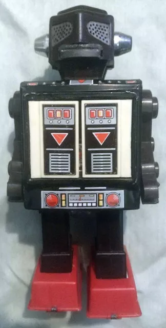 Vintage Attacking Martian (Brown) Tin Toy Robot Battery Operated Mij By Horikawa