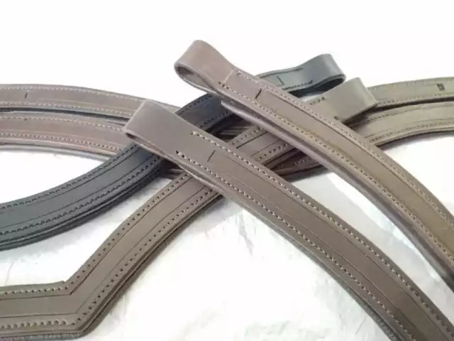 Set 2 x1 Empty Channel Padded BROWBAND for Bridle 8MM & 6MM All Sizes.