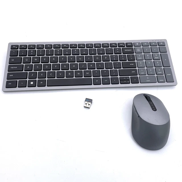 NEW DELL MULTIDEVICE Wireless Keyboard and Mouse Combo KM7120WGYUS