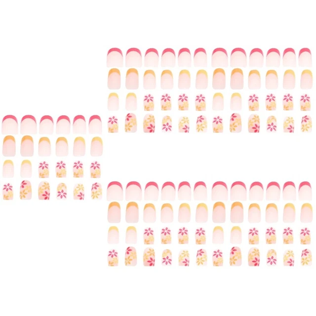 120 pièces manucure filles salon femmes ongles décoration colle sur les ongles