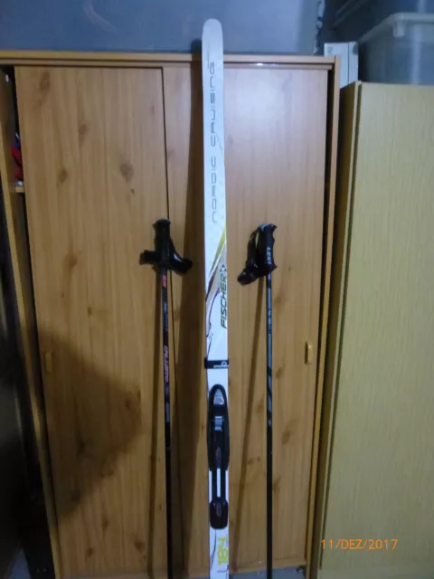 Langlaufski Set Fischer nordic crusing L=184 mit Bindung, Schuhe 47- 49, Stöcke