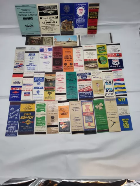 37 Different  Standard,76 Ford Dealers Sinclair Station Oil Matchbook USA Covers