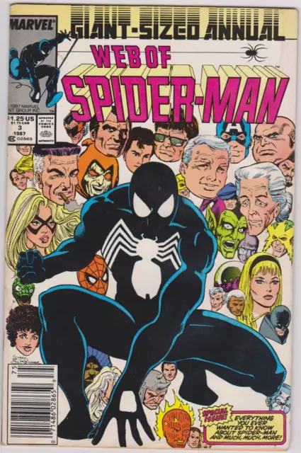 Web of Spider-Man Annual Issue #3 Comic. Newsstand. Roger Stern. Marvel 1987