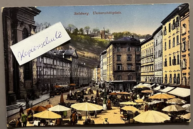 1x alte Postkarte AK aus Salzburg Universitätsplatz ungelaufen