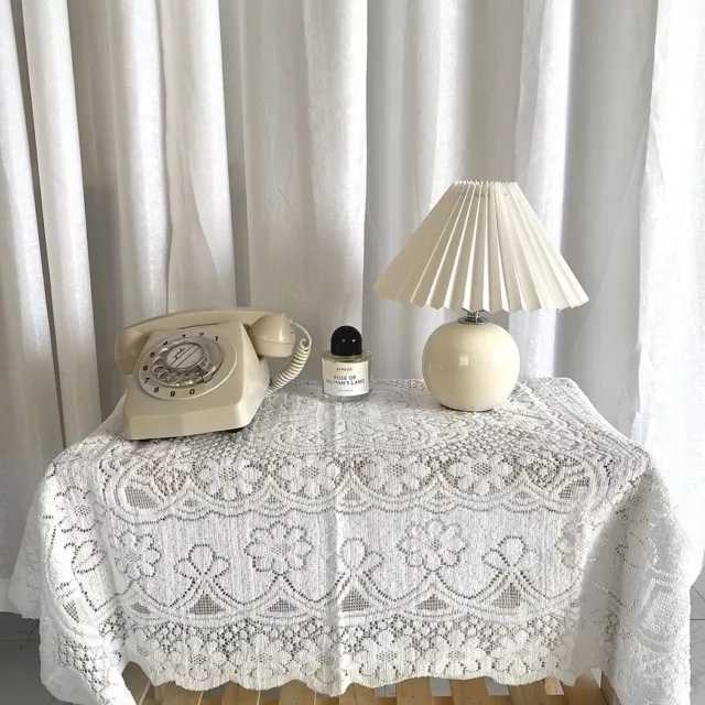 Chic White Lace Coffee Table Tablecloth for Everyday Use and Home Decor
