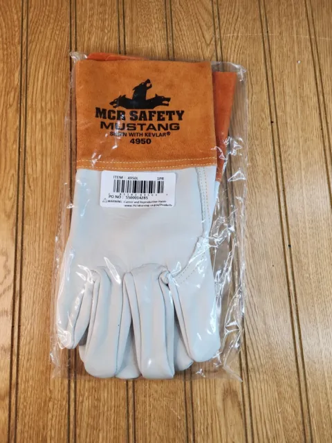 MCR SAFETY MUSTANG 4950L Welding Gloves, MIG, TIG, LARGE 1 PAIR