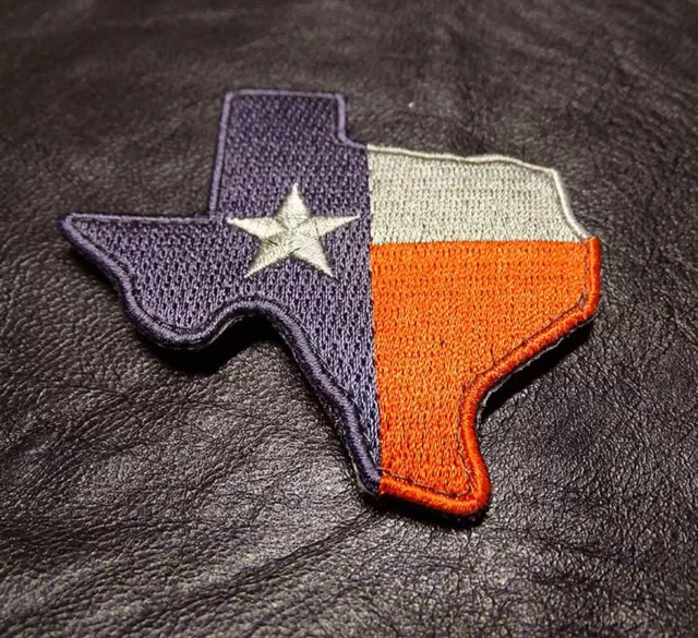 Texas State Map Flag Hook Fastener Patch