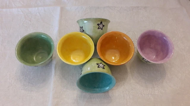 6 Coquetiers En Céramique Blancs Avec Support - Pour Œufs à La Coque Ou Durs - Empilables