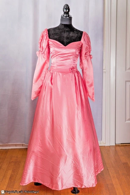 Pink Vintage Gown Small Formal Floor Length 60's Gown Glinda Handmade Costume