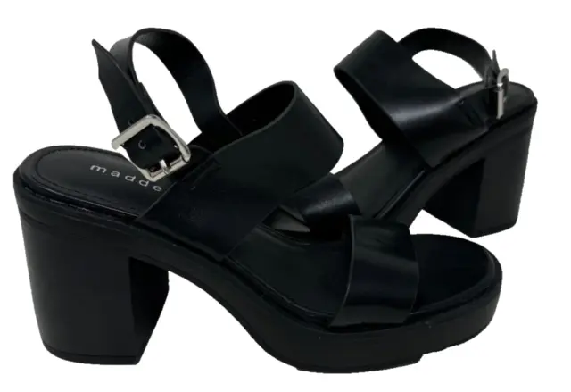 Madden Girl Women's Toola Slingback Dress Heels Black Size:8.5 101W