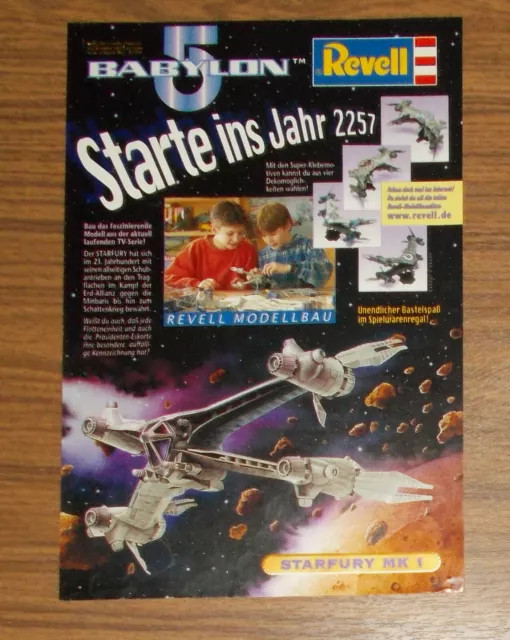 Seltene Werbung REVELL Babylon 5 Starfury MK 1 1998