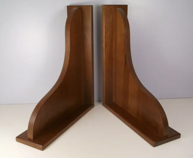 2 soportes de mecha de madera con acabado natural de cereza sólida 11,5"" x 9,25"" x 3""