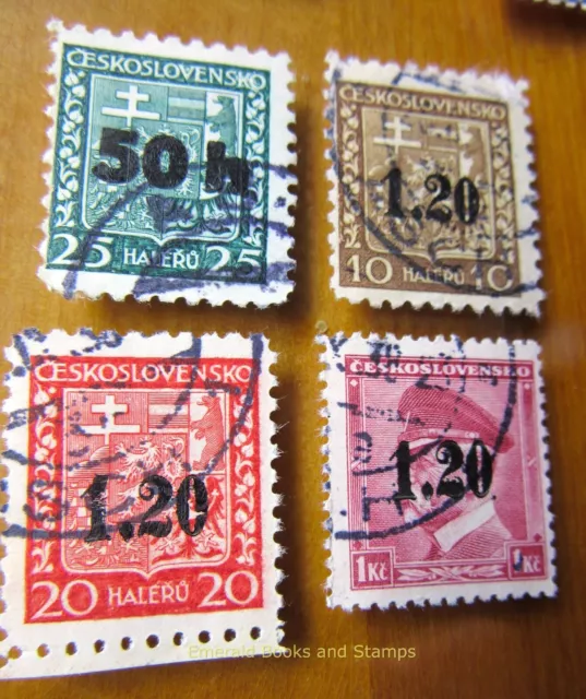 EBS Sudetenland 1938 Asch (Aš) overprints Aufdrucke Michel 1/5 Used cv $171 (74