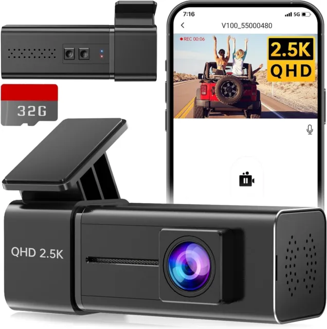VEEMENT DASH CAM Front 2.5K: Mini Dash Cam for Cars, 1440P Car Camera with  APP, $45.99 - PicClick