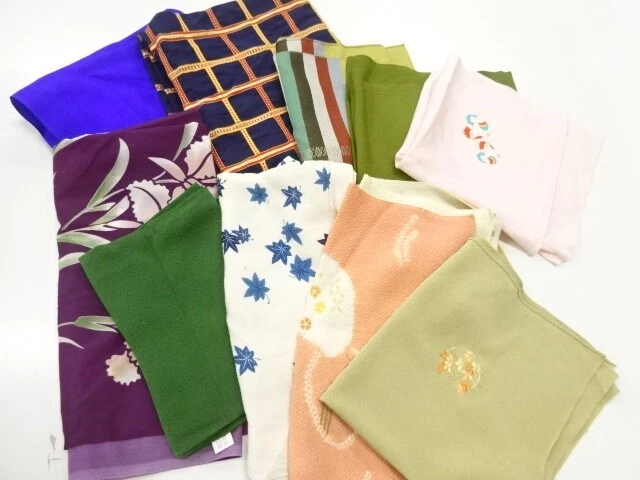 11142# Japanese Kimono / Furoshiki / Set Of 10