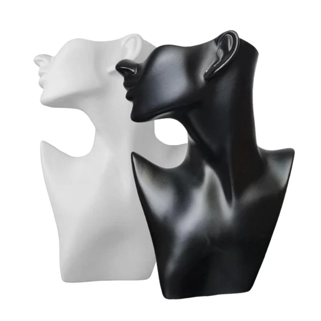 2 Pièces Collier Bijoux Affichage Femme Modèle Tête Bijoux Support