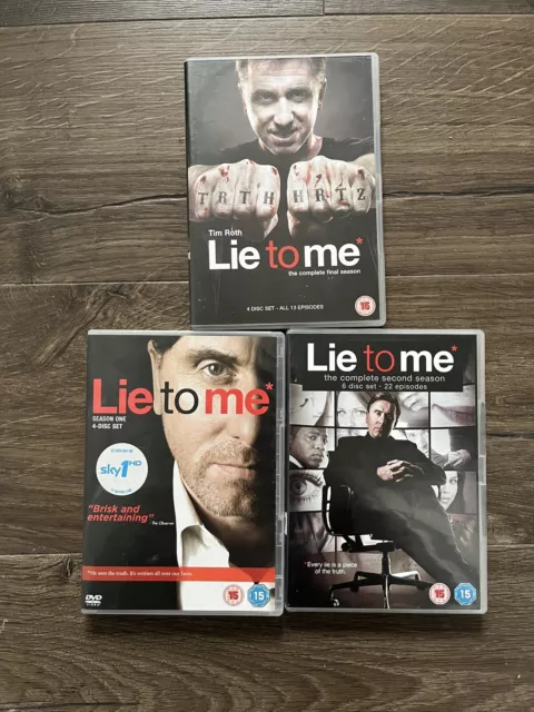 Lie To Me Complete Series Seasons 1-3 DVD TV Box Set Tim Roth Kelli  Williams OOP