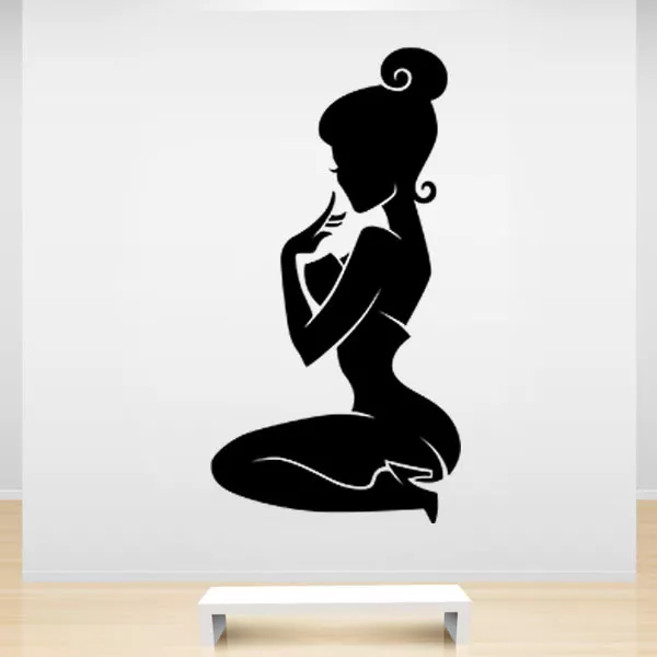 Sticker Décoration Silhouette Femme Sexy, (10x5 cm à 50x26 cm)