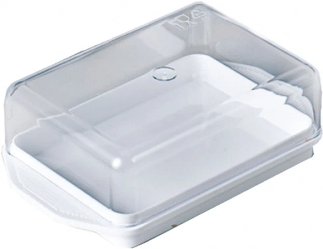 Portaburro Con Filo Da Taglio - Scatola Ermetica Trasparente 17x10x7cm Con Coperchio - Per Burro E Formaggio - Foto 2