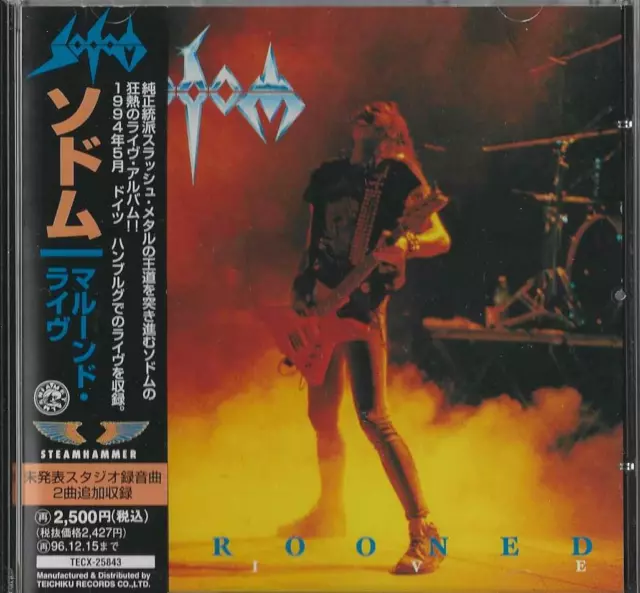 SODOM Marooned Live JAPAN CD OBI 1991 Metal Mania – TECX-25843 / Kreator Thrash