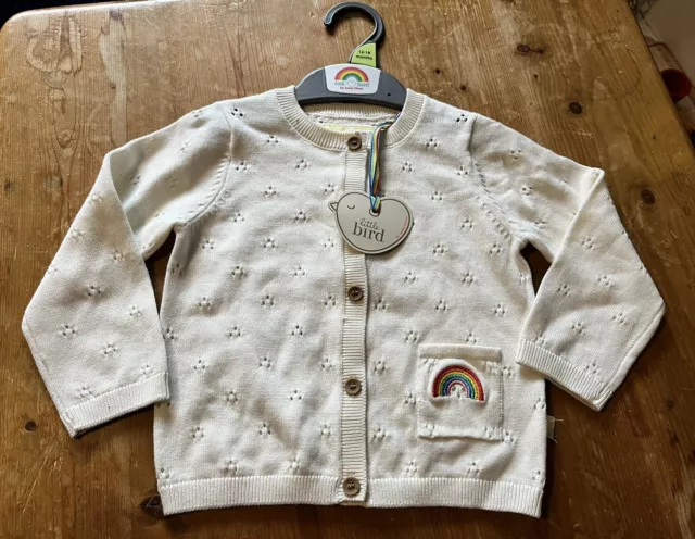 Little Bird Cream Cardigan 12-18 Months BNWT