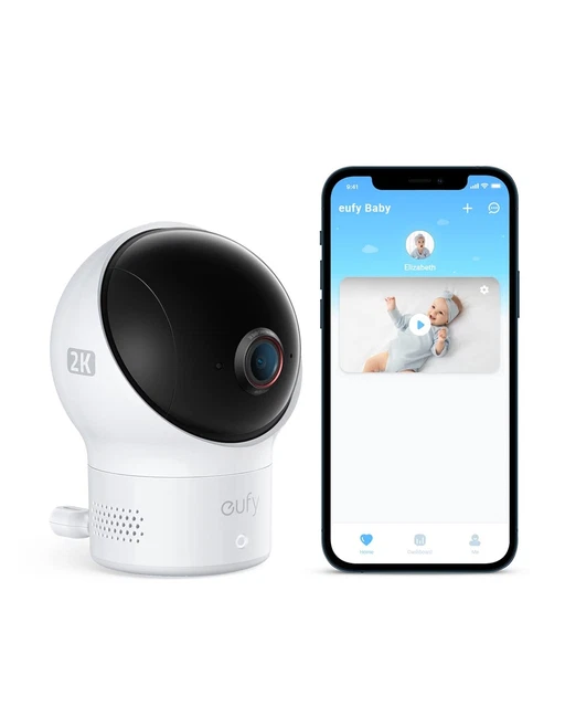 eufy Baby Baby Monitor 2, Video Baby Monitor with Wi-Fi, 2K Resolution with P...