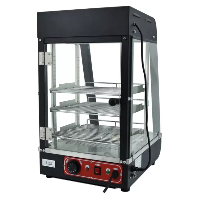 Commercial Food Warmer Cabinet 3 Tiers Pizza Warmer Hot Display Pastry Showcase 3