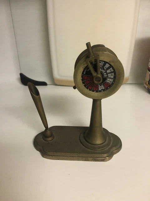 Chadburns Liverpool & London Brass Double Face Ships Telegraph Pen Holder