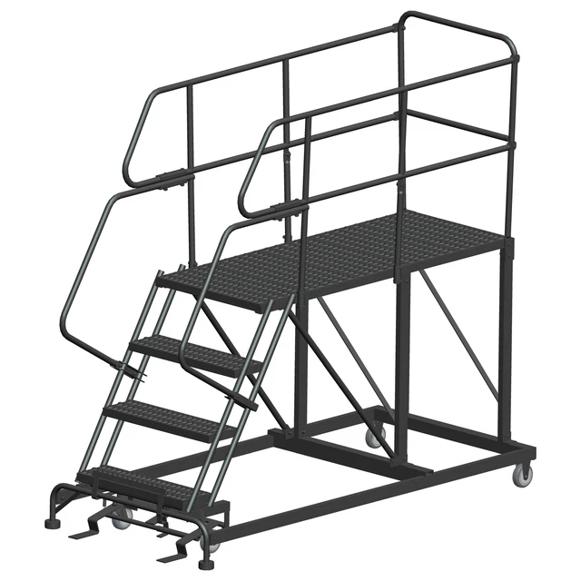 Ballymore Rolling Work Platform Overall Height 76 in Steps 4 Cap 800 lb
