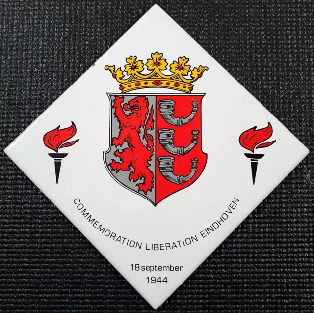 Commemoration Liberation Eindhoven 18 Sept 1944 Ceramic Wall Tile WW2. Scarce