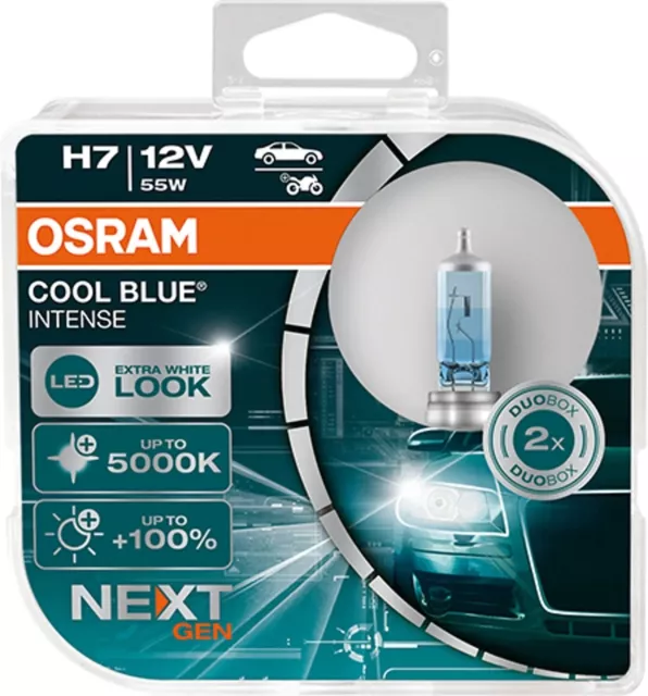 H7 12V 55W PX26d Cool Blue INTENSE NextGeneration 5000K +100% 2St OSRAM