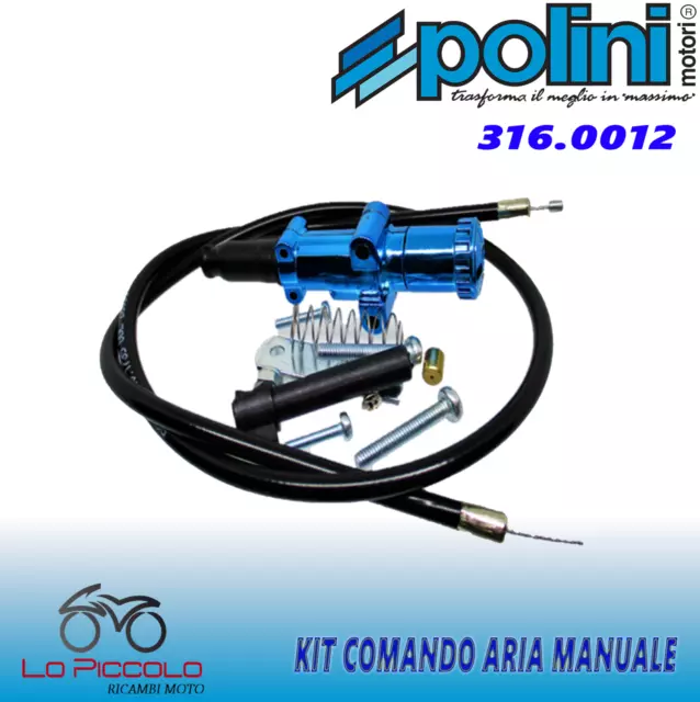 Polini Comando Starter Aria Manuale a Cavo 316.0012 Blu Universale Scooter Moto