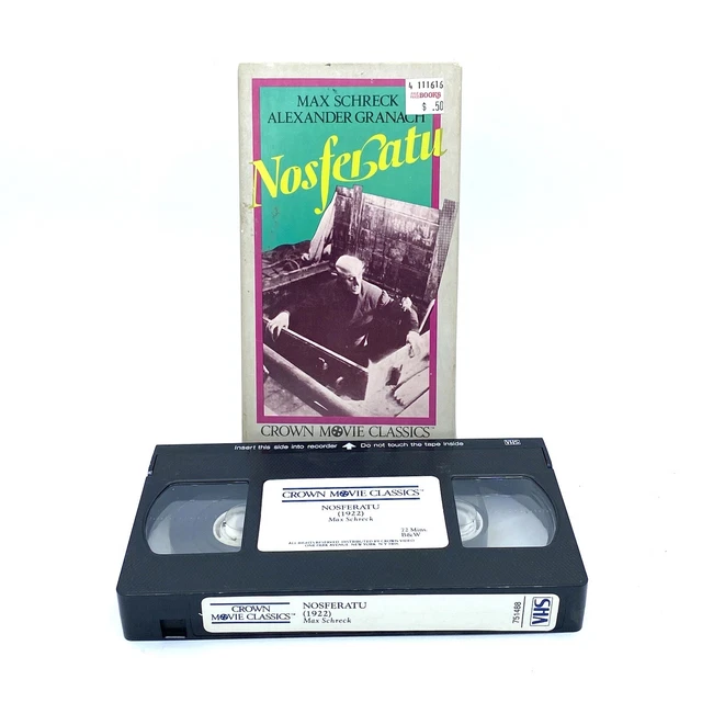 NOSFERATU (VHS, 1922) Crown Movie Classics Black & White Silent 5.99