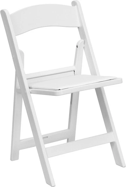 Resin Folding Chairs Patio Outdoor Restaurant 300 lb Capacity Padded Seat 64 Pk
