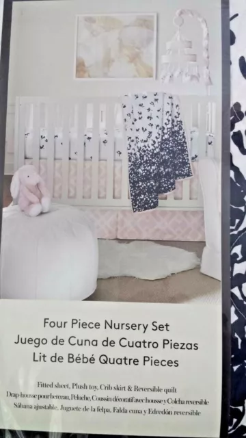 Ivanka Trump Wildflower Collection 4 piezas Ropa de cama para bebé cuna Juego de cama NUEVO
