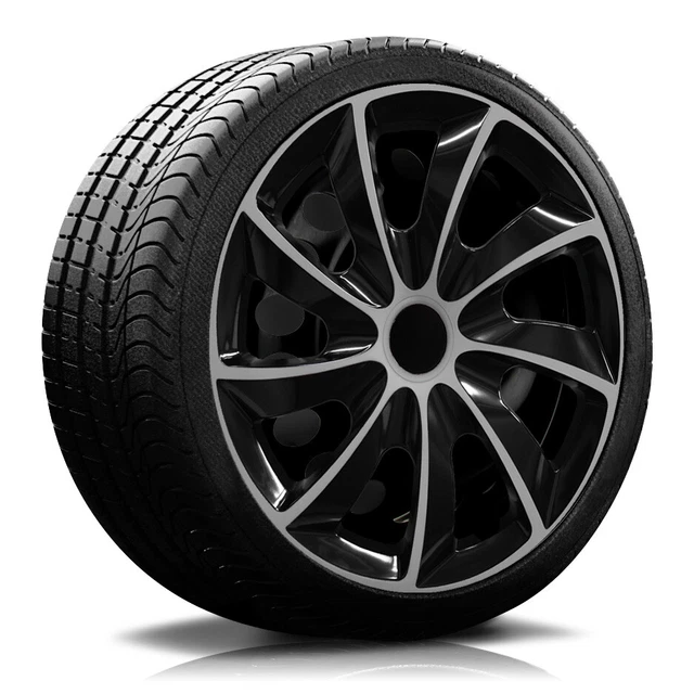 15" Wheel Trims Covers Pink-Black Hub Caps 15 Inch Strong 4-Pcs Set