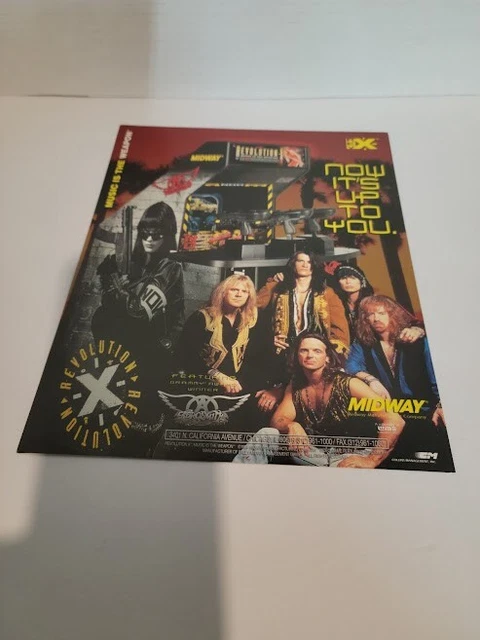 Flyer  MIDWAY,REVOLUTION X 1994 Arcade Video Game advertisement original see pic