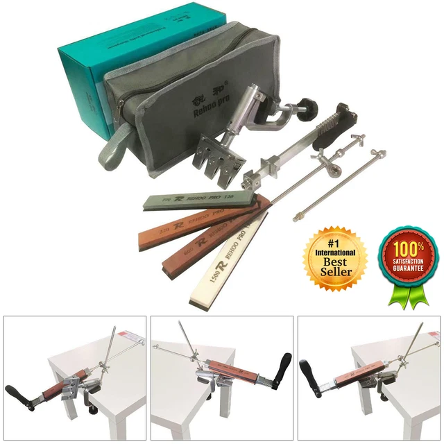 Professional Edge Knife Sharpening Fix-angle Sharpener System with 4 Stones