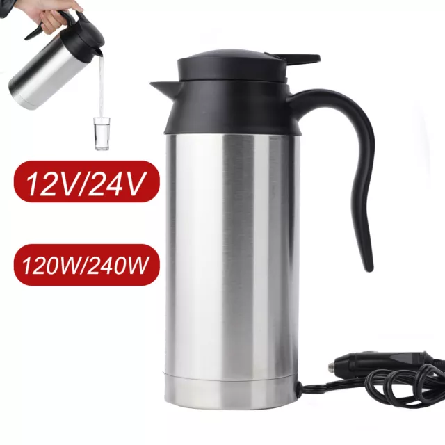 12V/24V Auto KFZ Edelstahl Zigarettenanzünder Wasserkocher Elektro Camping Tasse