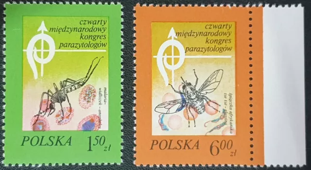 DUZIK S: Poland 1978 Intl Parasitological Congress Set of 2 MNH Stamps (No223)*