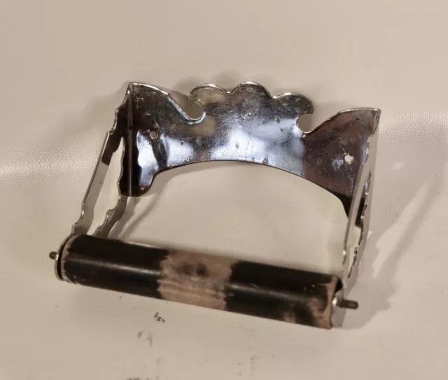 Antique Nickel Over Brass Toilet Paper Holder