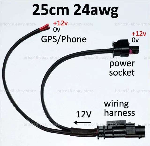 BMW Y Cable Power Outlet 25cm/24awg - F650 F700 F750 F800 F850