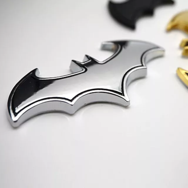 Chrome Metal Badge Emblem Batman 3D Tail Decal Sticker Auto Exterior Accessories