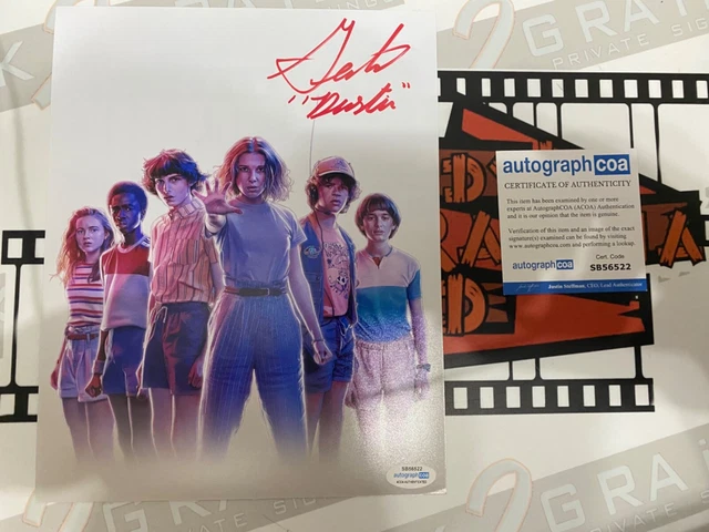 GATEN MATARAZZO signed photo STRANGER THINGS Dustin 8x10 ACOA