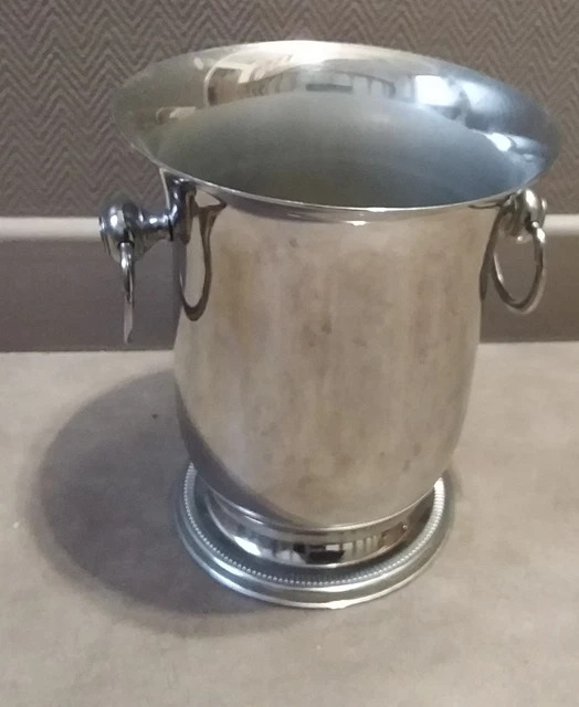 SEAU à CHAMPAGNE d'orfèvre Jean COUZON TBE en INOX - Arts de la table