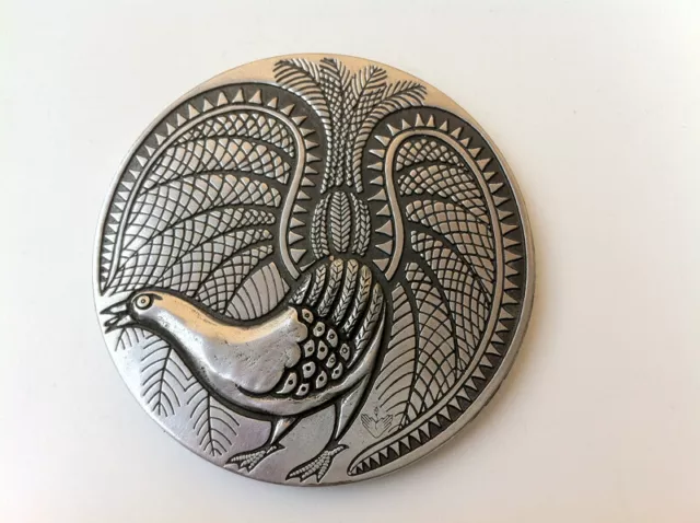 ANCIEN MIROIR DE SAC ANCIEN " OISEAU LYRE " TRÈS CHIC  marque à identifier ?